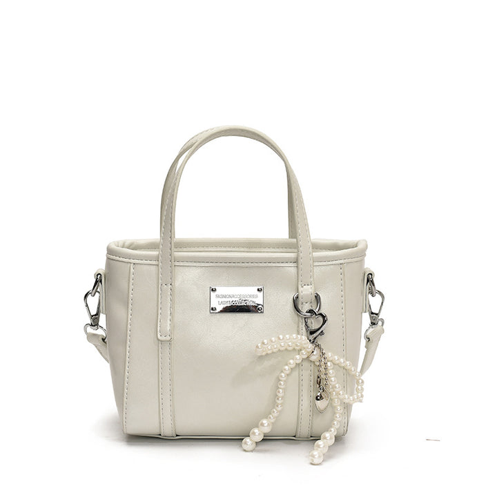 Damen Mini-Handtasche mit perlbesetztem Anhänger Nord Taschen