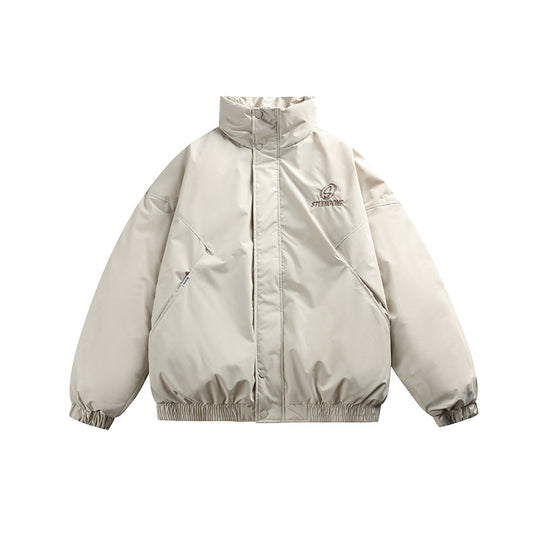 Unisex Boxy wattierte Kurzjacke mit Stehkragen und verdeckter Druckknopfleiste Nord Taschen