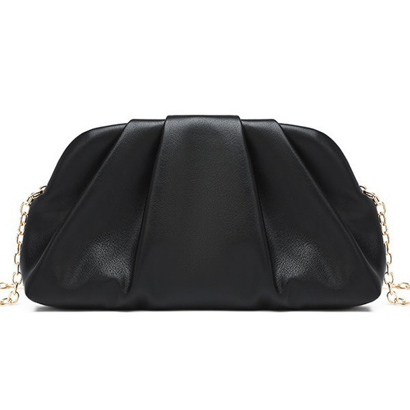 Damen elegante Clutch mit raffiniertem Faltendesign Nord Taschen
