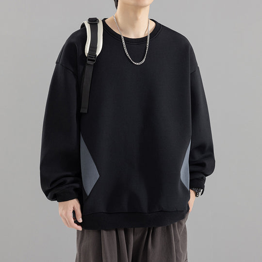 Herren Oversized Sweatshirt mit kontrastierenden Seitentaschen und weichem Fleecefutter Nord Taschen