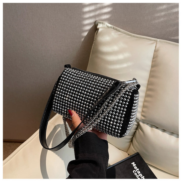 Damen glamouröse Clutch-Tasche mit funkelnden Strassverzierungen Nord Taschen