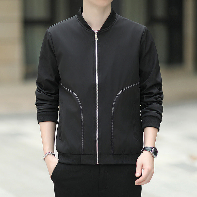 Herren leichter Nylon-Bomber mit minimalistischem Design und gerippten Bündchen Nord Taschen