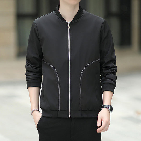 Herren leichter Nylon-Bomber mit minimalistischem Design und gerippten Bündchen Nord Taschen