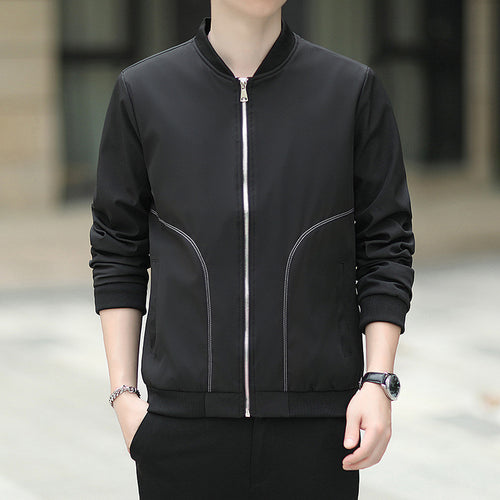 Herren leichter Nylon-Bomber mit minimalistischem Design und gerippten Bündchen Nord Taschen