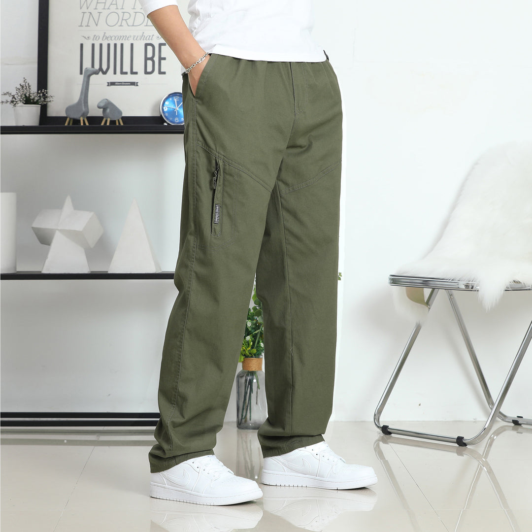 Herren Relaxed-Fit Canvas-Cargohose mit vorgeformten Knieeinsätzen und seitlicher Reißbeintasche Nord Taschen