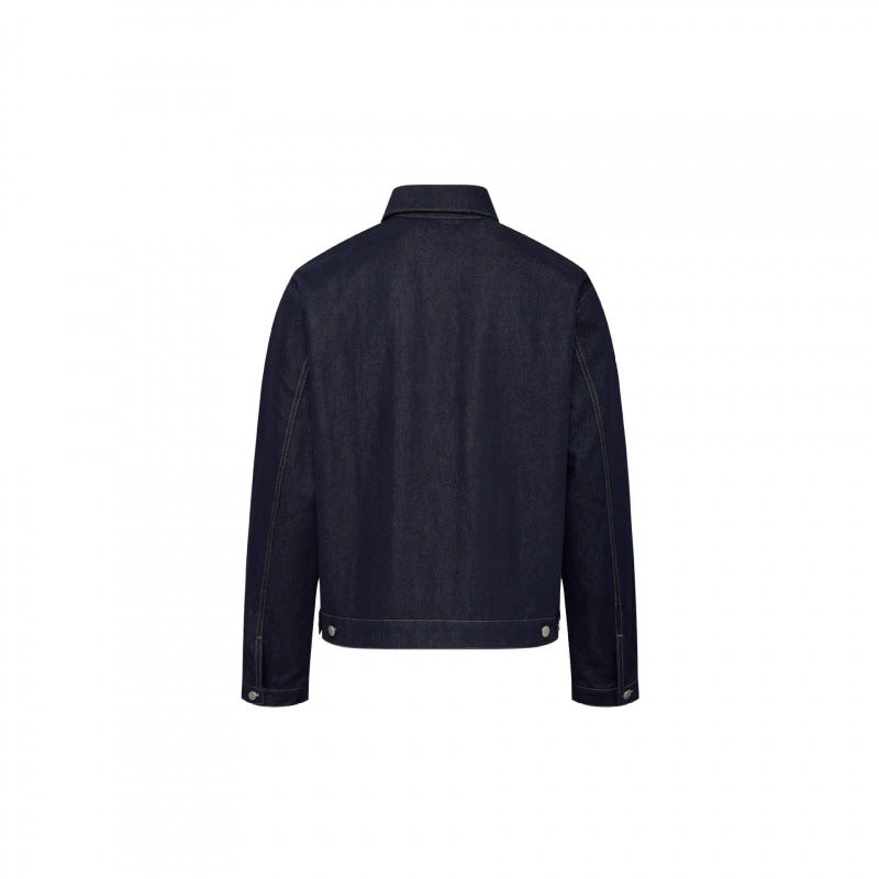 Unisex Zeitlose Boxy-Denimjacke im Worker-Look mit Pattentaschen und Metallknopfleiste Nord Taschen