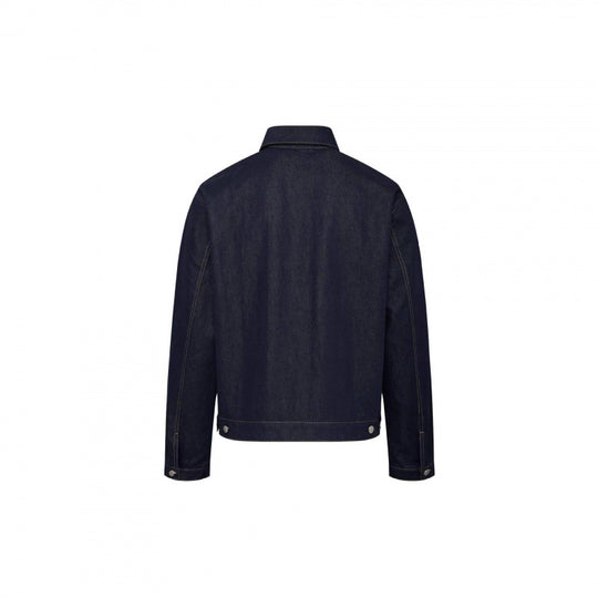 Unisex Zeitlose Boxy-Denimjacke im Worker-Look mit Pattentaschen und Metallknopfleiste Nord Taschen