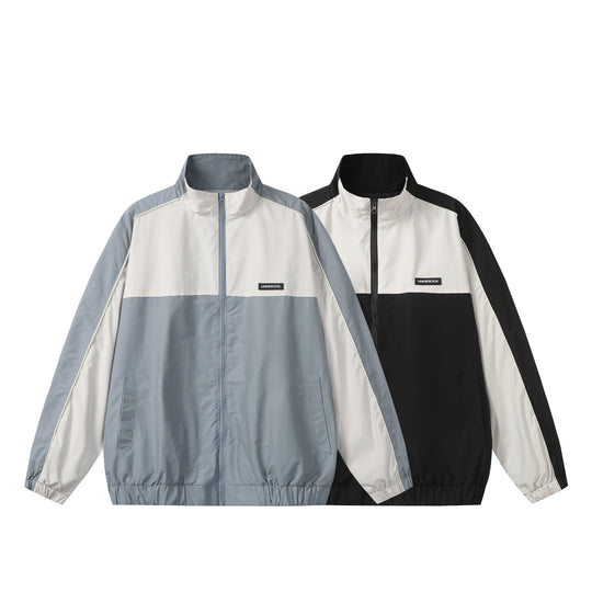 Unisex Sportive Colorblock-Trackjacke mit Stehkragen und durchgehendem Reißverschluss Nord Taschen