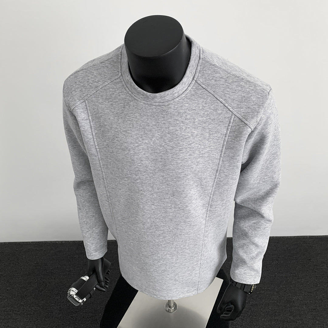 Herren Sweatshirt mit strukturierten Nahtdetails und Rundhalsausschnitt Nord Taschen