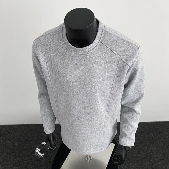 Herren Sweatshirt mit strukturierten Nahtdetails und Rundhalsausschnitt Nord Taschen