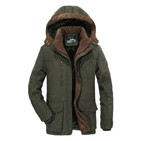 Herren Gefütterte Winterparka mit Kapuze und Teddyfutter Nord Taschen
