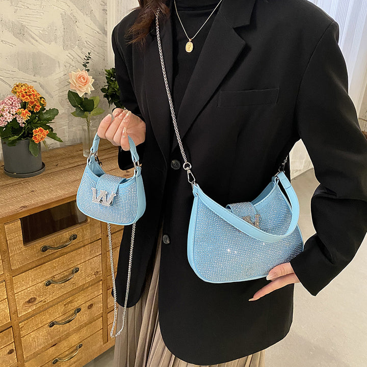 Damen exklusive Glamour-Handtasche mit funkelnden Strasssteinen Nord Taschen