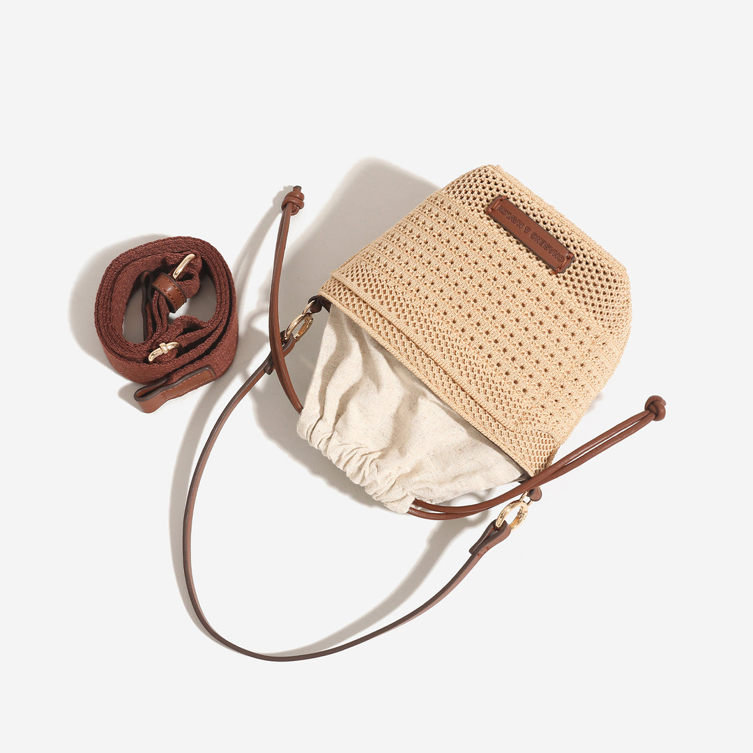 Damen modische Tasche mit elegantem Kordelzug Nord Taschen
