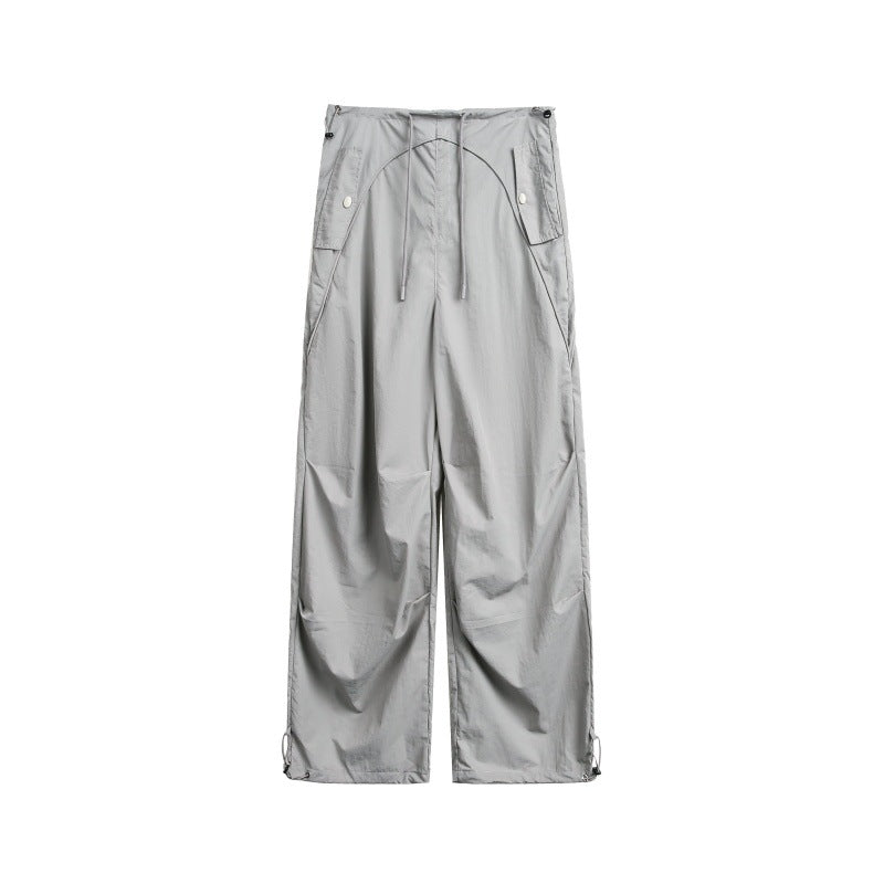 Damen weite Cargo-Hose mit Kordelzugbund und verstellbaren Saum Nord Taschen