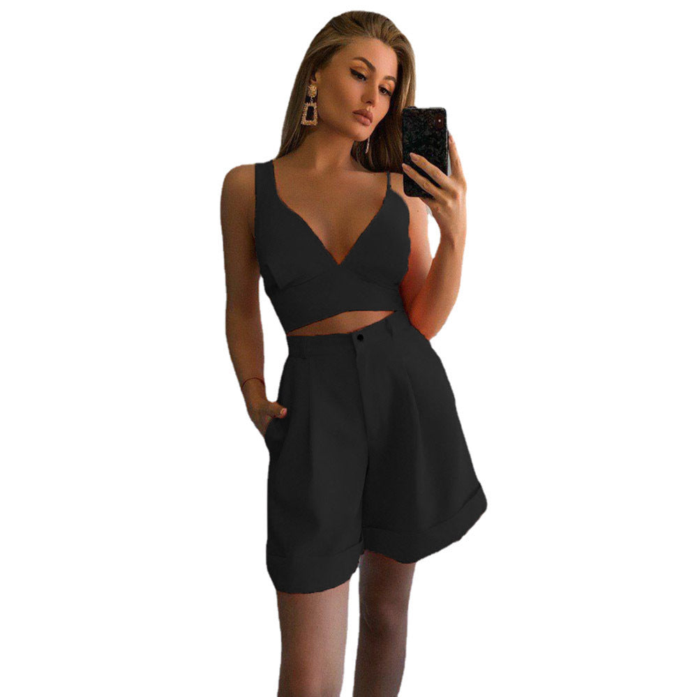 Damen Zweiteiliges Ensemble mit Crop-Top und Shorts Nord Taschen