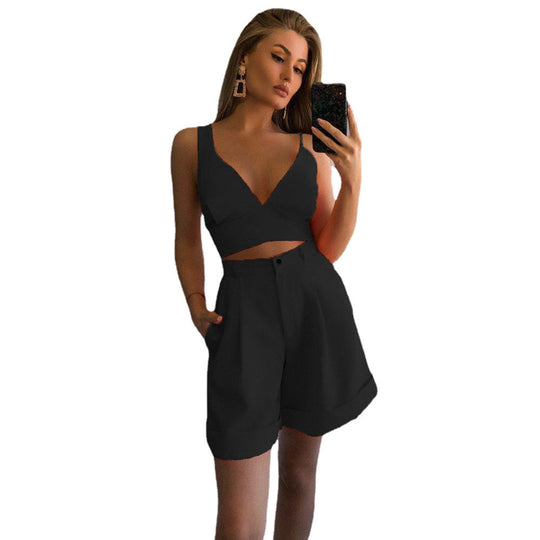 Damen Zweiteiliges Ensemble mit Crop-Top und Shorts Nord Taschen
