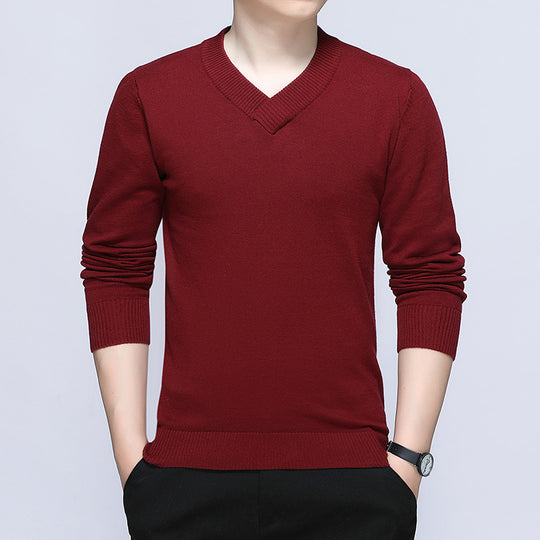 Herren Eleganter V-Ausschnitt Pullover Nord Taschen