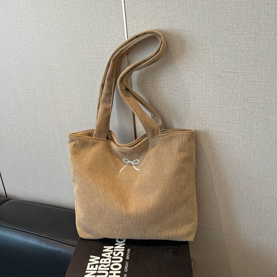 Damen trendige Baumwoll-Tragetasche mit modischer Schnürung Nord Taschen