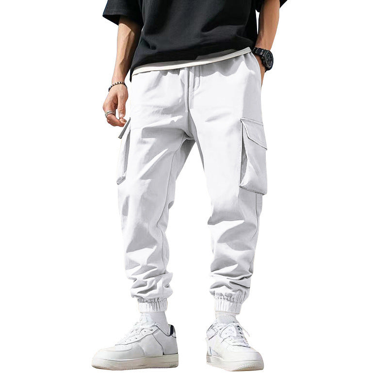 Herren Tapered Cargo-Jogginghose mit Kordelzug, aufgesetzten Klappentaschen und elastischen Bündchen Nord Taschen