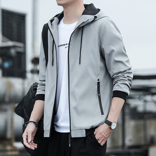 Herren Urbaner Softshell-Hoodie mit getapten Nähten, verstellbarer Kapuze und Zipper-Taschen Nord Taschen