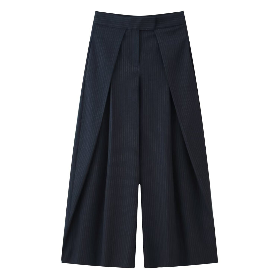 Damen Culotte-Hose mit weitem Bein, hoher Taille und ausgestellter Silhouette Nord Taschen