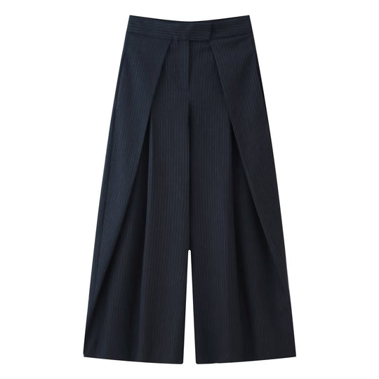 Damen Culotte-Hose mit weitem Bein, hoher Taille und ausgestellter Silhouette Nord Taschen