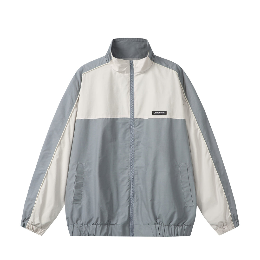 Unisex Sportive Colorblock-Trackjacke mit Stehkragen und durchgehendem Reißverschluss Nord Taschen