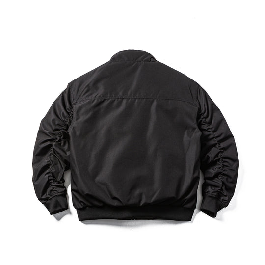Herren Wattierte Bomberjacke im Boxy‑Cut mit hohem Stehkragen und geripptem Bund Nord Taschen