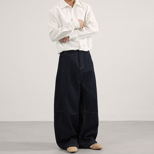 Herren Rohdenim Marlene-Baggy-Jeans mit tiefem Schritt und Kniepaneel-Details Nord Taschen