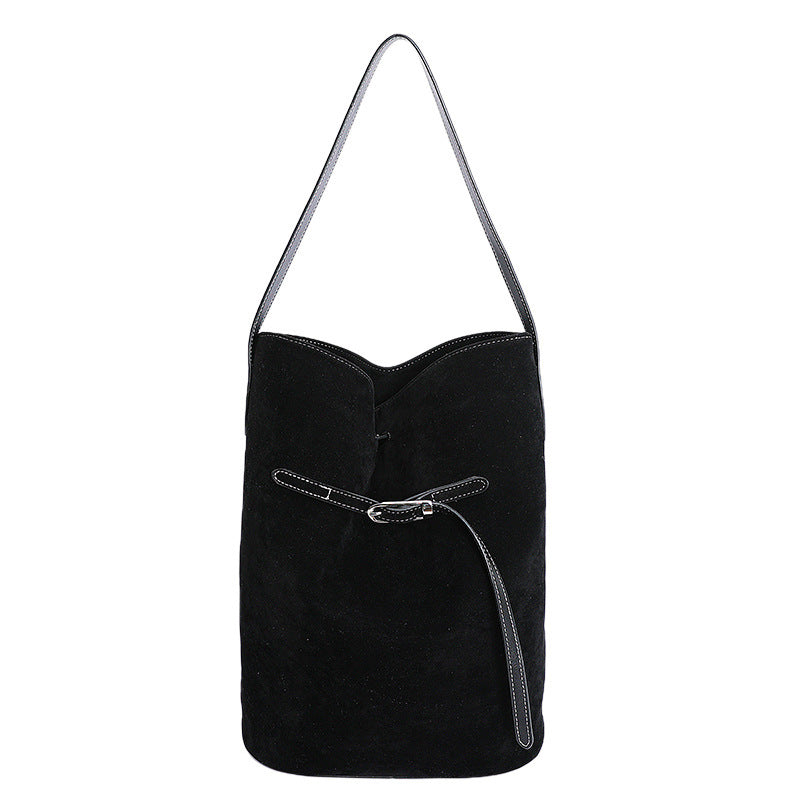 Damen Hobo-Tasche aus hochwertigem Wildleder mit elegantem Kordelzug Nord Taschen