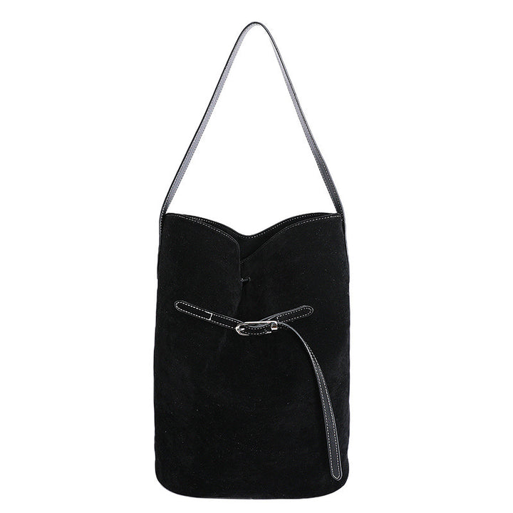 Damen Hobo-Tasche aus hochwertigem Wildleder mit elegantem Kordelzug Nord Taschen