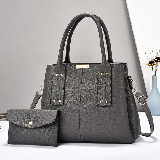 Damen elegante Handtasche mit verstellbarem Schulterriemen und abnehmbarer Clutch Nord Taschen