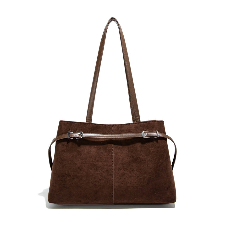 Damen elegante Handtasche mit luxuriösem Wildleder-Look Nord Taschen