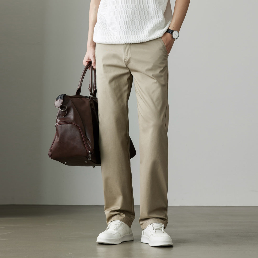 Herren Konische Chinohose mit seitlichen Taillenverstellern & schlanker Bundfalte Nord Taschen