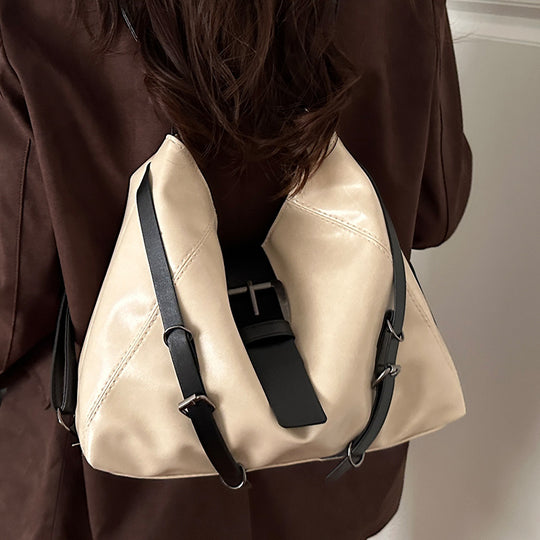 Damen Hobo-Tasche aus hochwertigem Kunstleder mit elegantem Schnallenverschluss Nord Taschen