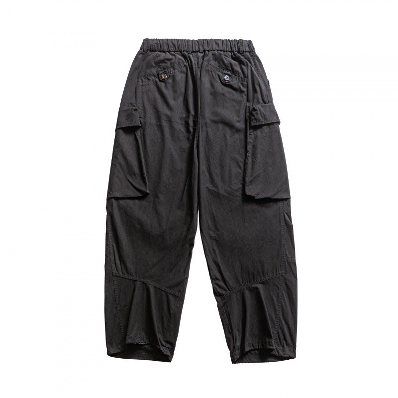 Herren Baggy-Cargo-Hose mit elastischem Bund, Kordelzug und verstärkten Kniepartien Nord Taschen