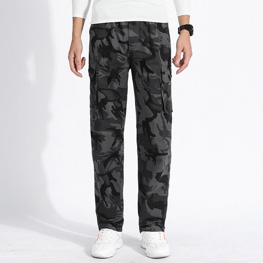 Herren Camouflage Cargohose im Army‑Stil mit geradem Schnitt, Mehrfach‑Taschen & robusten Nähten Nord Taschen