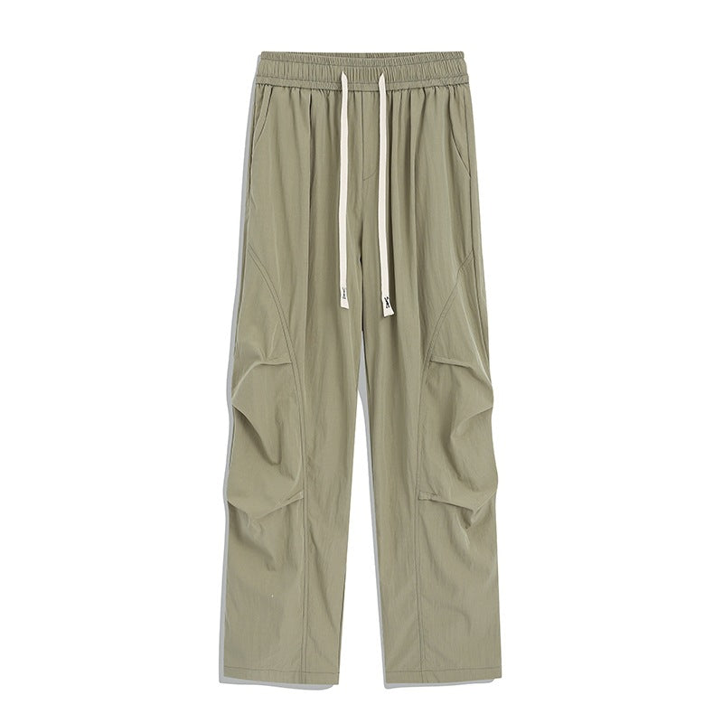 Herren Utility-Cargo-Loungehose mit Tunnelzugbund, Mehrfachtaschen & weitem Bein Nord Taschen