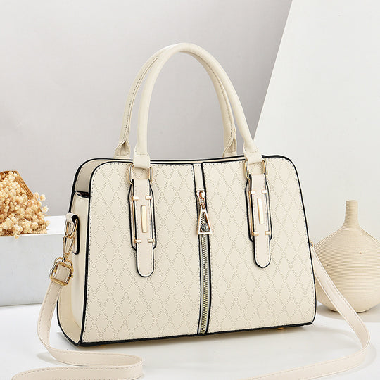 Damen luxuriöse Handtasche mit kontrastierendem Farbdesign und stilvollen Applikationen Nord Taschen