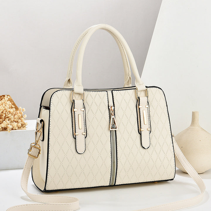 Damen luxuriöse Handtasche mit kontrastierendem Farbdesign und stilvollen Applikationen Nord Taschen
