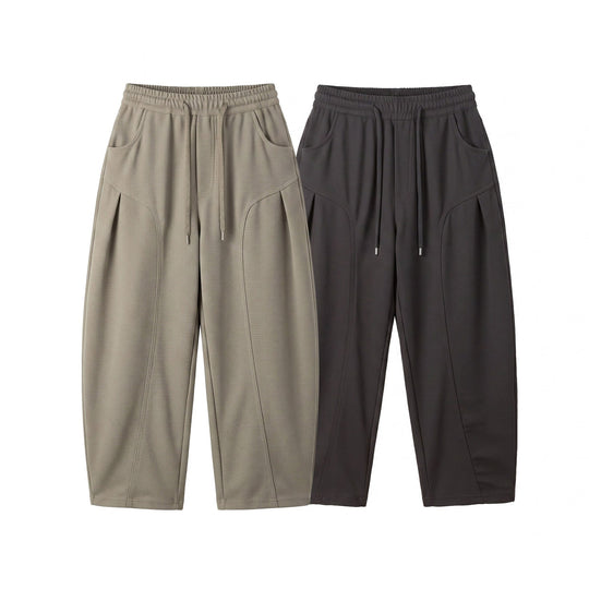 Damen Cropped Jogginghose im Relaxed‑Schnitt mit Kordelzug und Ziernähten Nord Taschen