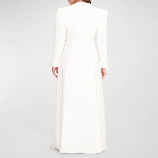 Damen Abendliches Maxikleid‑Blazer mit schlanker Silhouette, Korsettnaht und elegantem Frontschlitz Nord Taschen