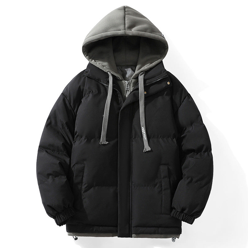 Unisex Wattierte Kapuzen‑Steppjacke mit Double‑Layer Kapuze und elastischen Bündchen Nord Taschen