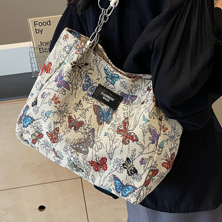 Damen Tragetasche mit floralem Design und strapazierfähiger Baumwolle Nord Taschen