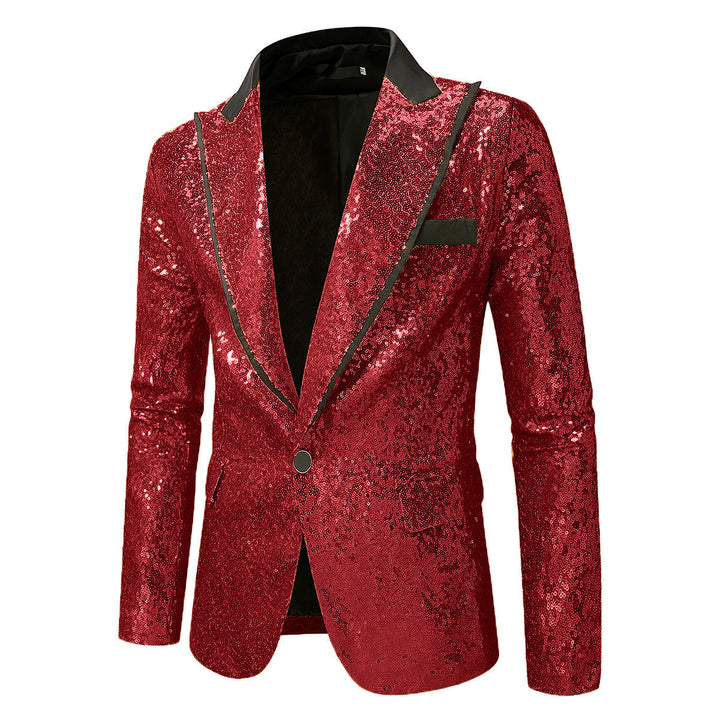 Herren Glitzernder Smokingblazer aus hochwertigem Satin