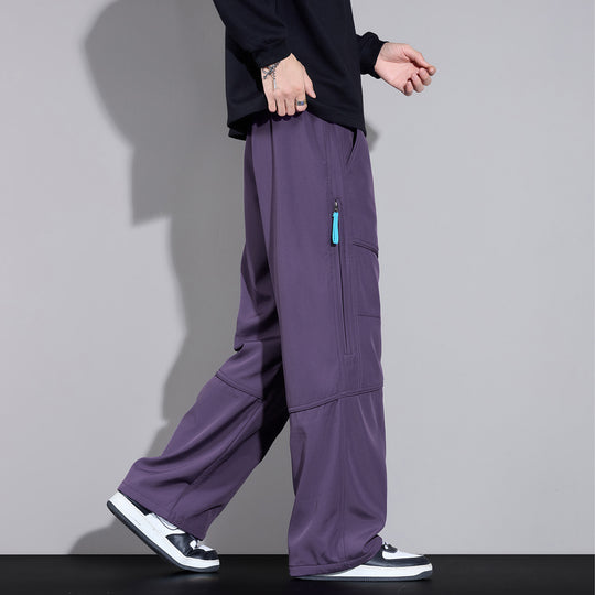 Herren Locker sitzende Cargo-Hose mit Tunnelzug, Knie-Panels und Multifachtaschen Nord Taschen