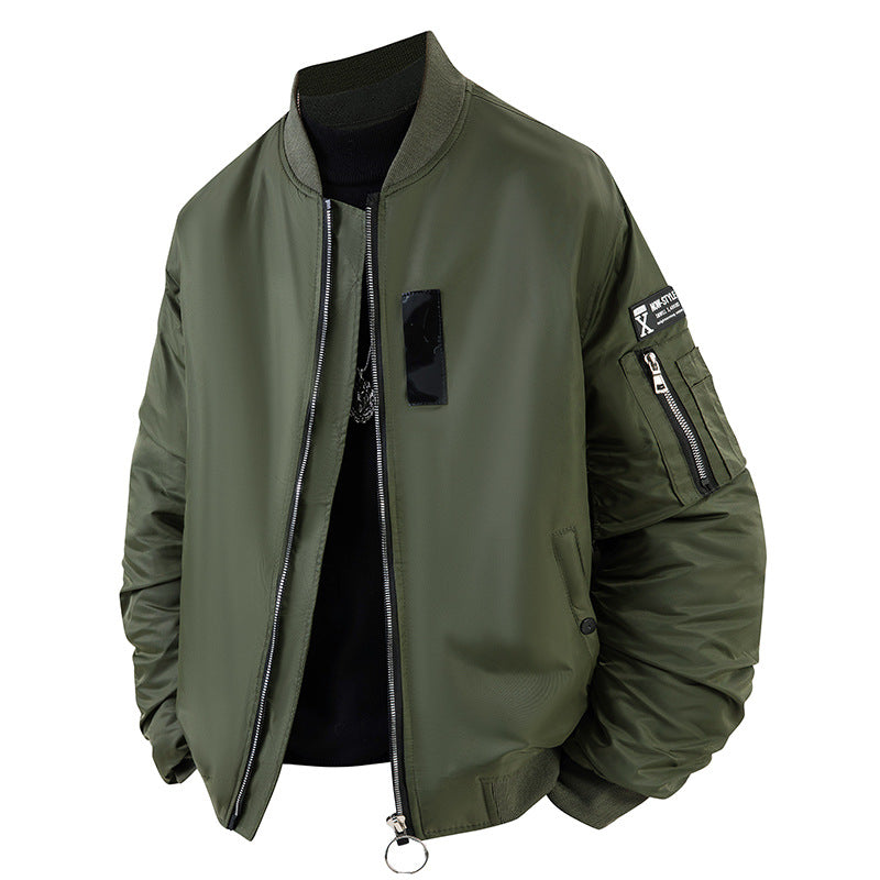 Men's  modern aviator-style bomber jacket with insulated lining zip sleeve utility pocket and O-ring zip Nord Taschen