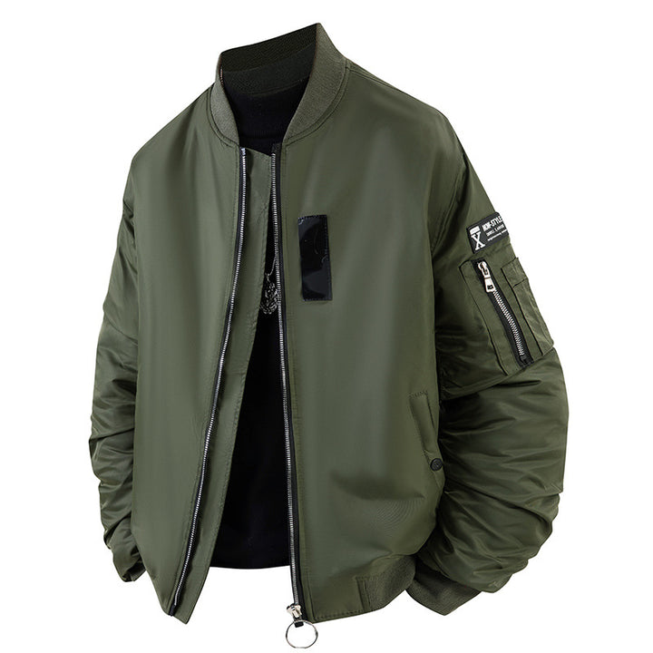 Men's  modern aviator-style bomber jacket with insulated lining zip sleeve utility pocket and O-ring zip Nord Taschen