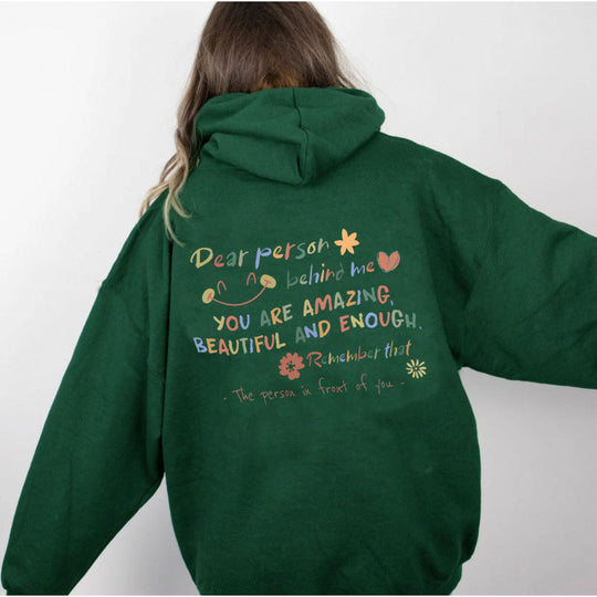 Damen Kapuzenpullover mit motivierendem Schriftzug und komfortabler Passform Nord Taschen