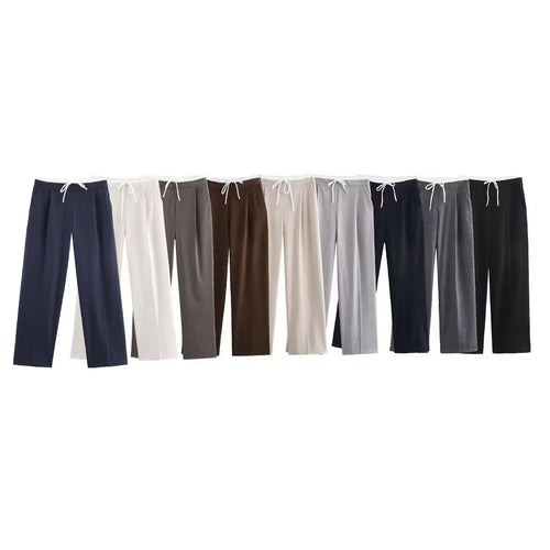Damen 60+ weite Highwaist Palazzohose mit Tunnelzugbund und Bügelfalte Nord Taschen